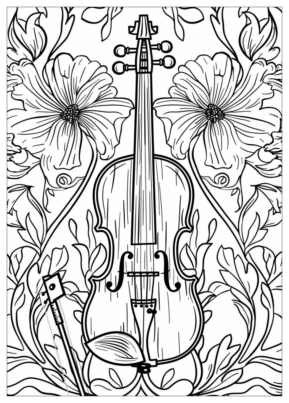 Violin Coloring Pages-2