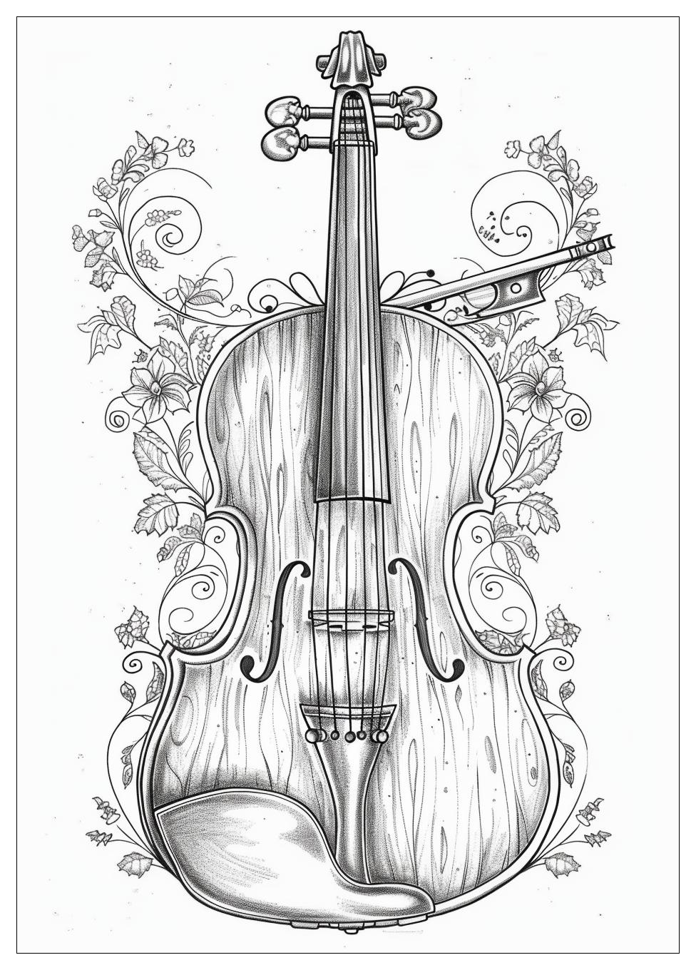 Violin Coloring Pages-20