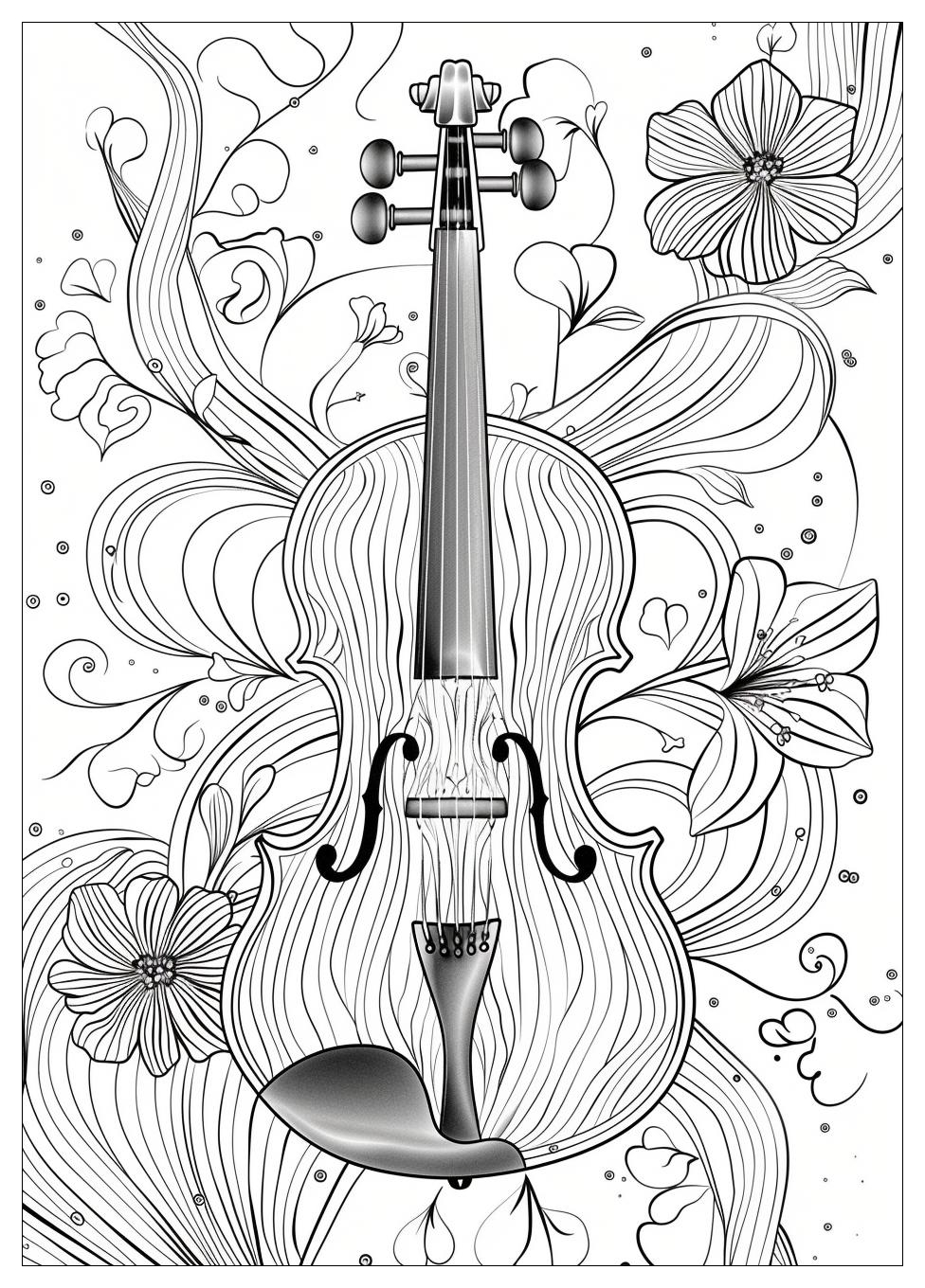 Violin Coloring Pages-5