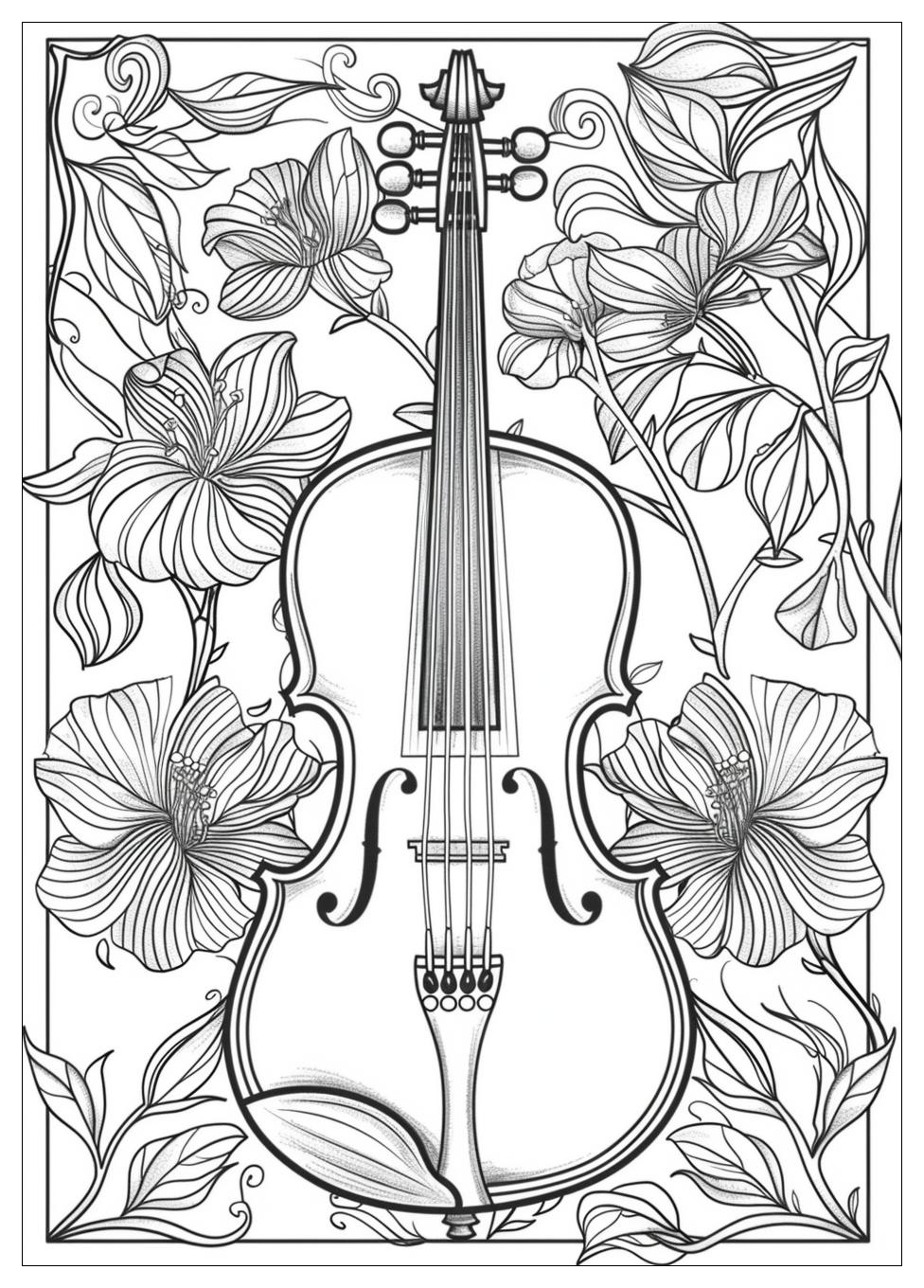 Violin Coloring Pages-7