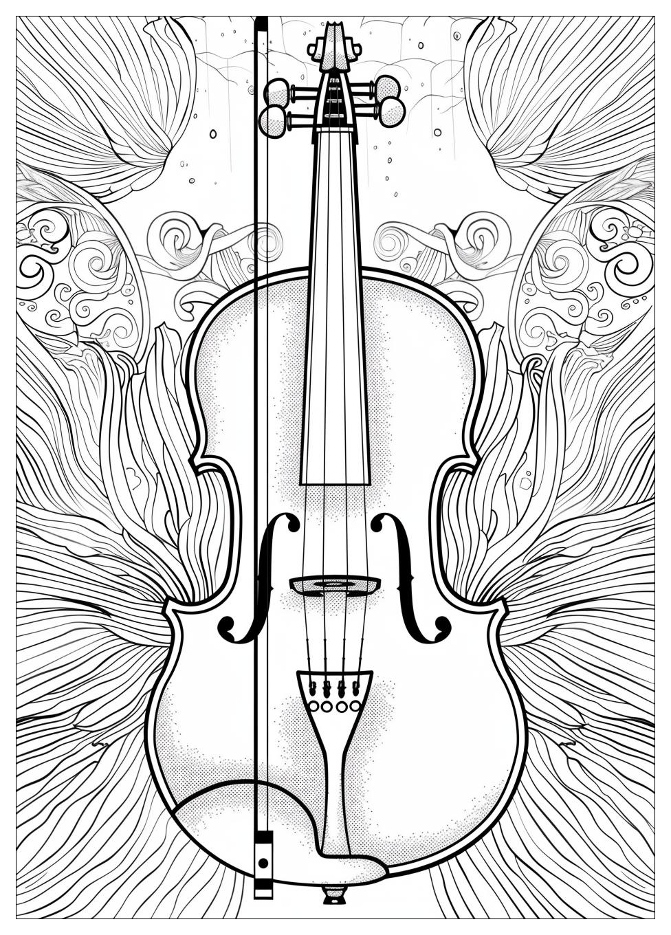 Violin Coloring Pages-8