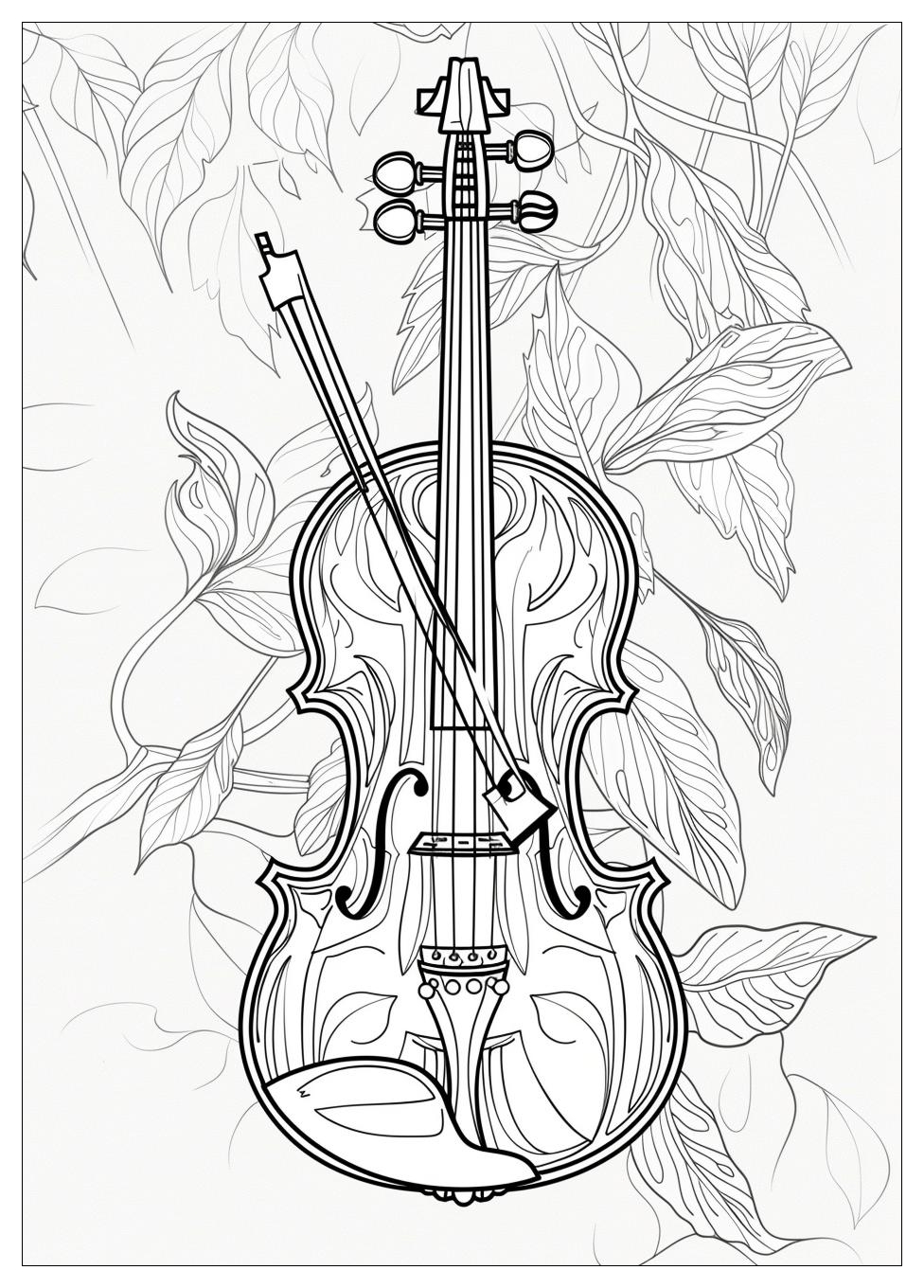 Violin Coloring Pages-9