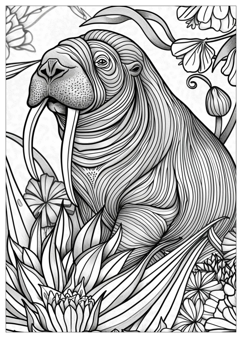 Walrus Coloring Pages-17