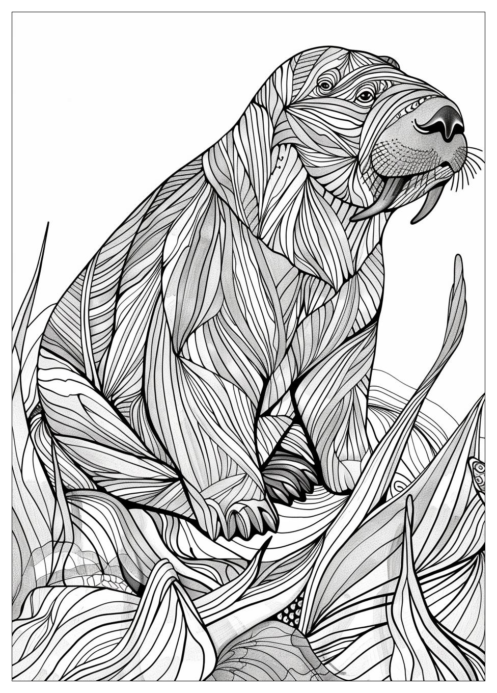 Walrus Coloring Pages-20