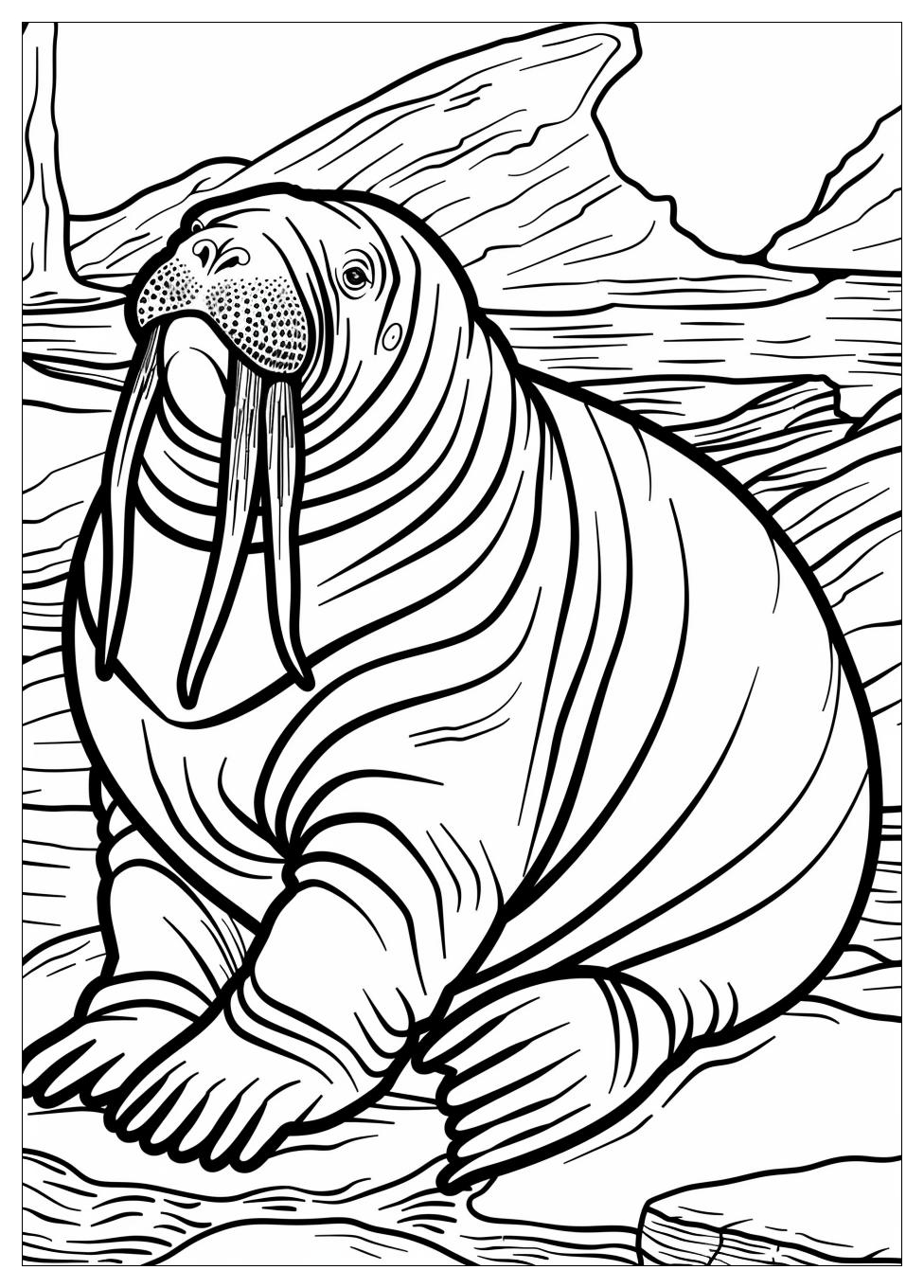 Walrus Coloring Pages-7