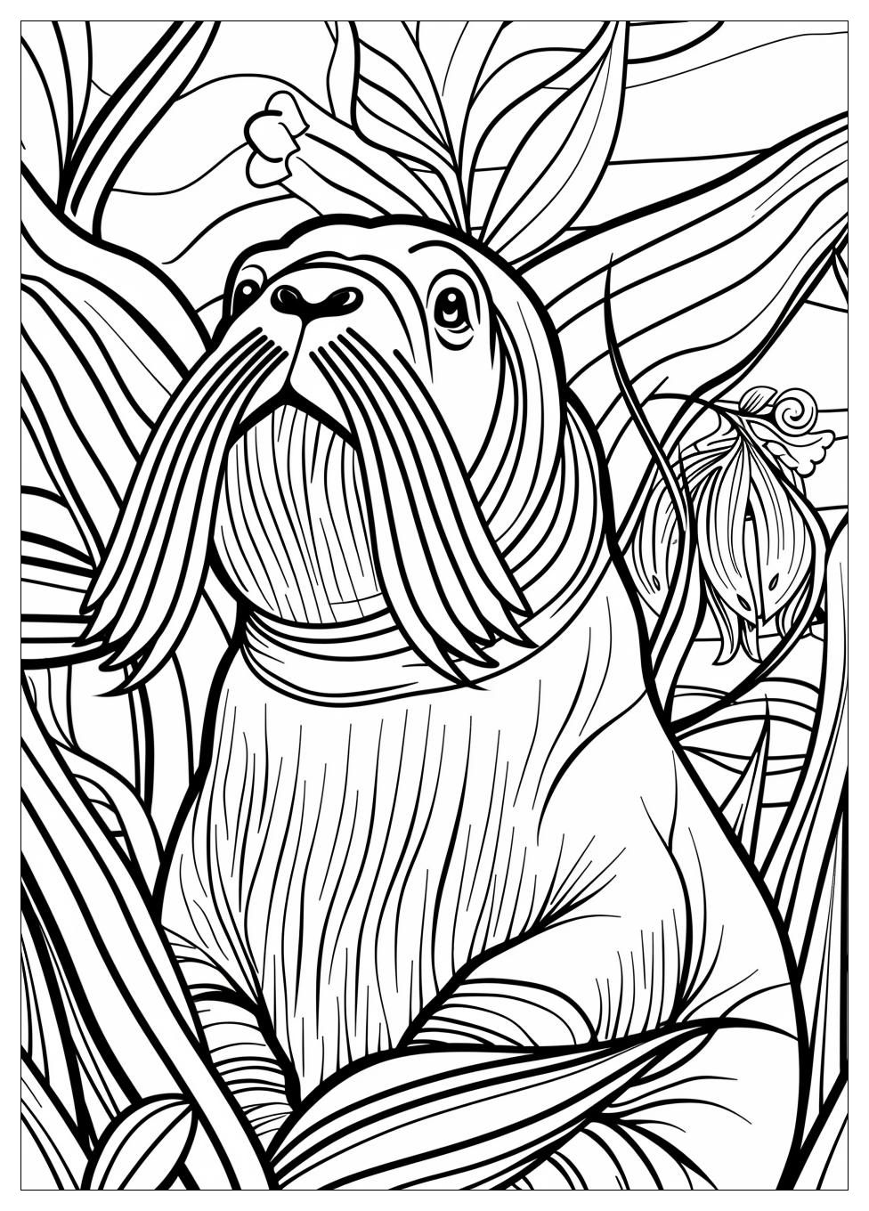 Walrus Coloring Pages-8