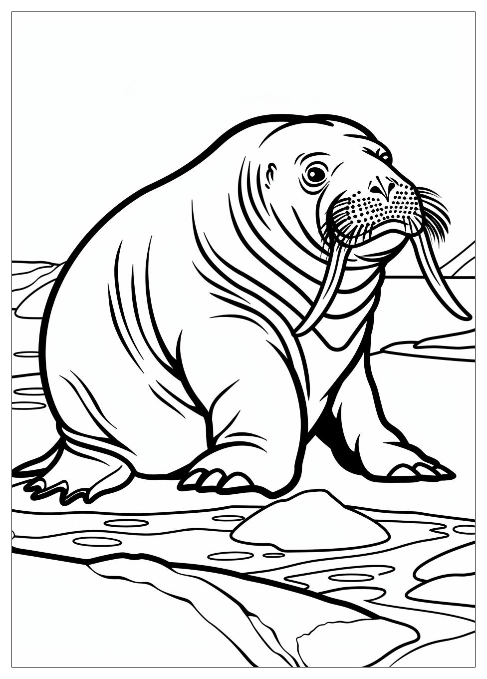 Walrus Coloring Pages-9