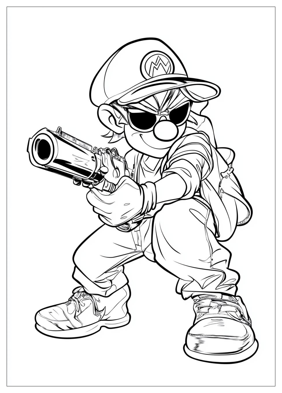 Waluigi Coloring Pages-1