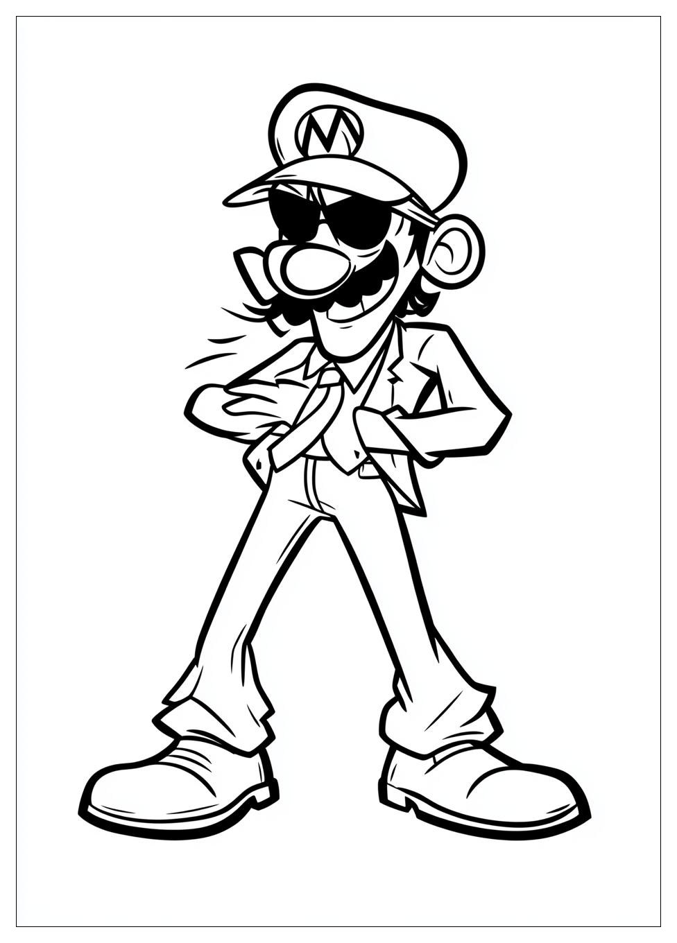 Waluigi Coloring Pages-2