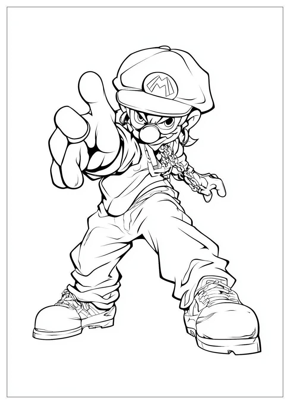 Waluigi Coloring Pages-4