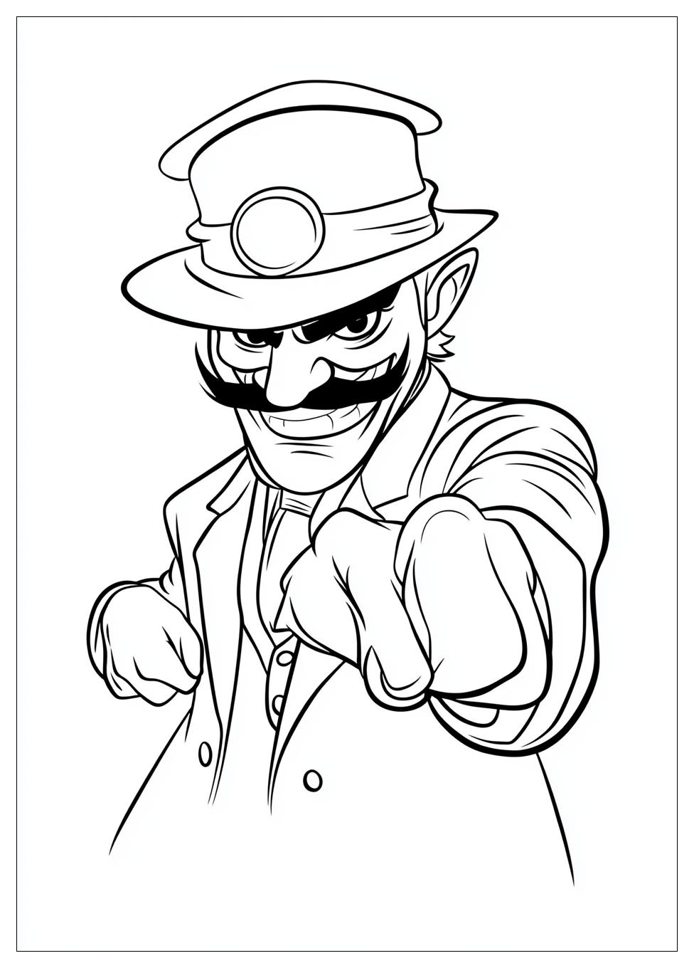 Waluigi Coloring Pages-7