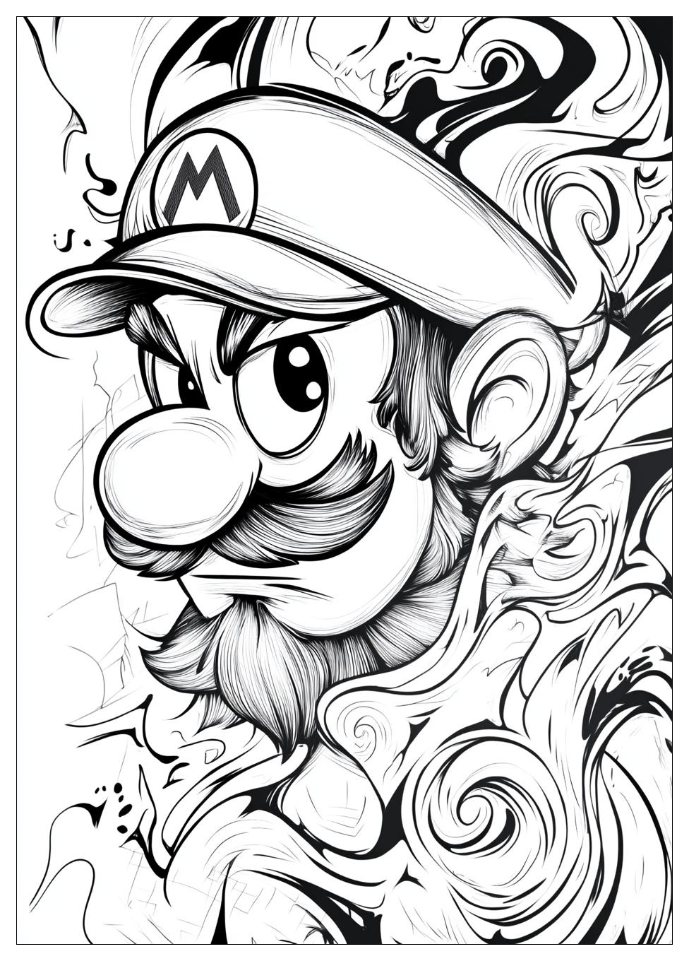 Waluigi Coloring Pages-8