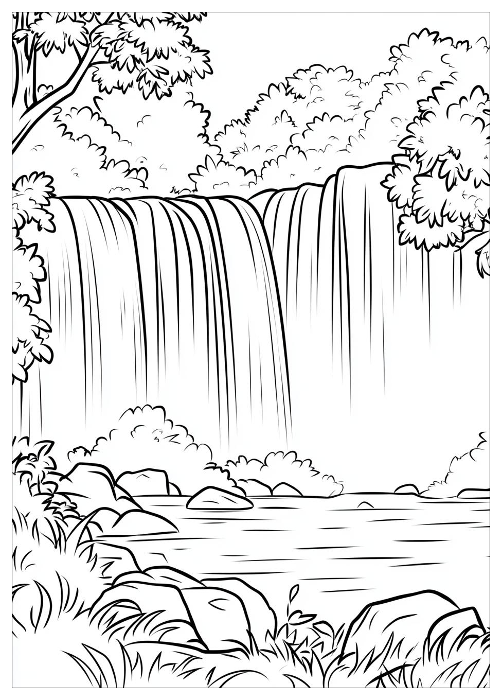 Waterfall Coloring Pages-1