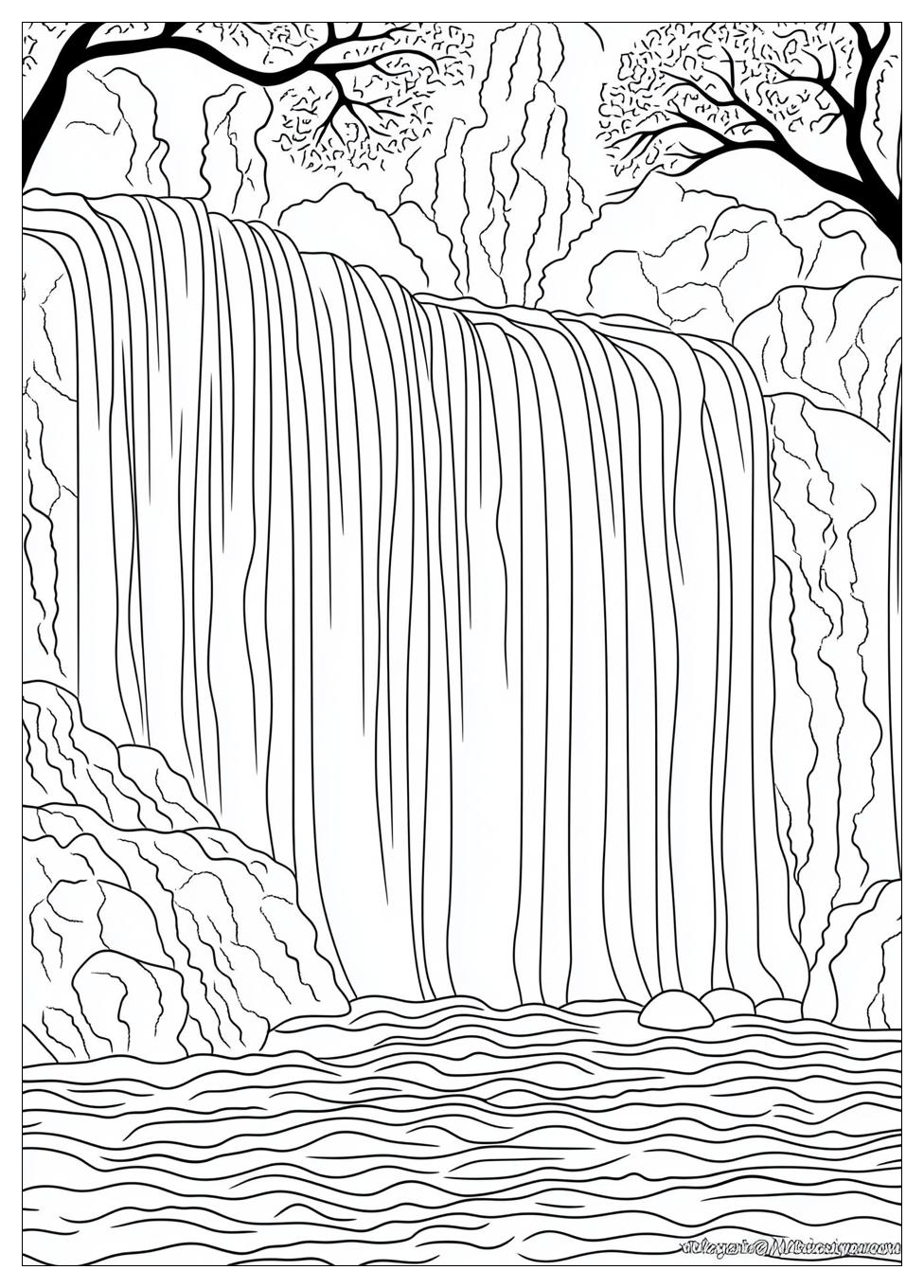 Waterfall Coloring Pages-11