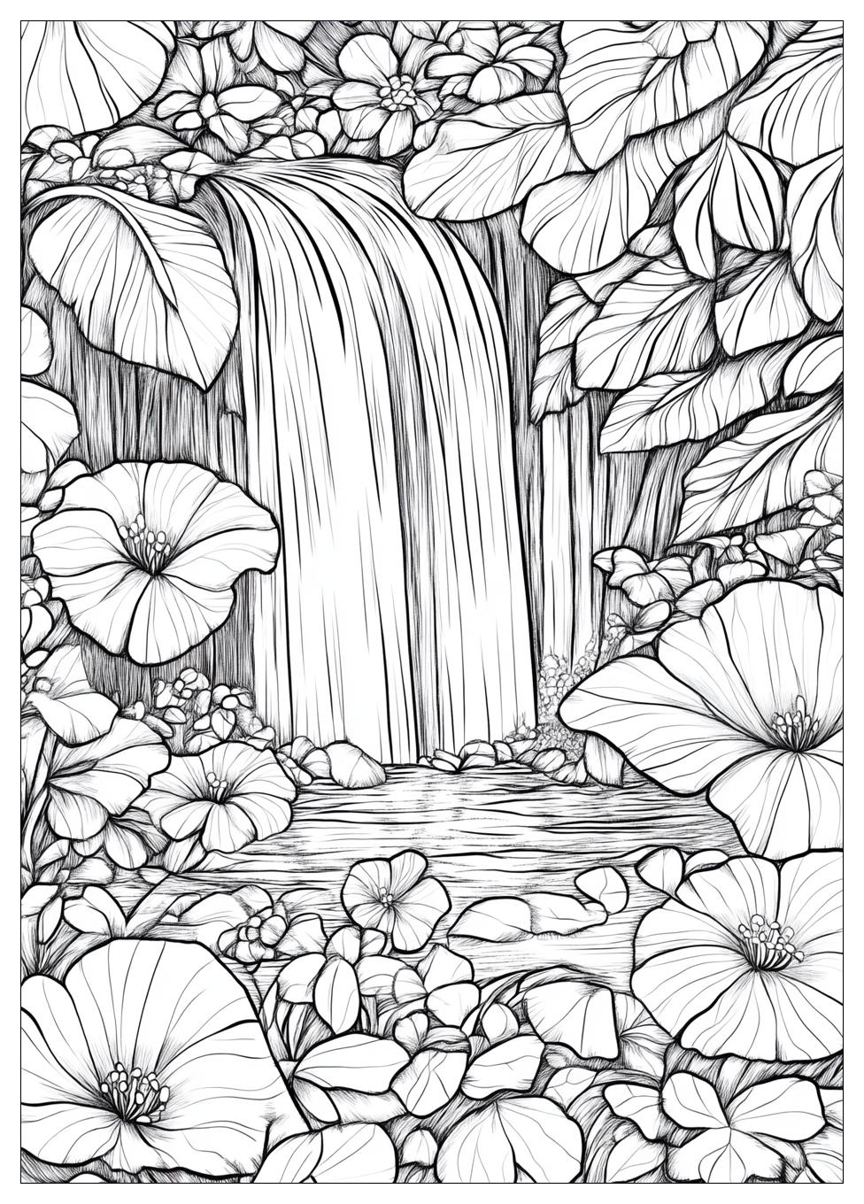 Waterfall Coloring Pages-14