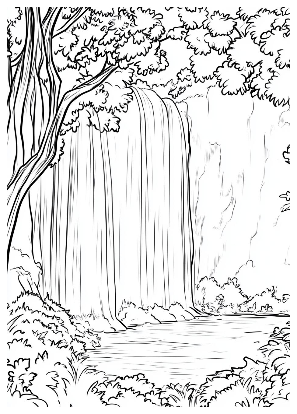 Waterfall Coloring Pages-16