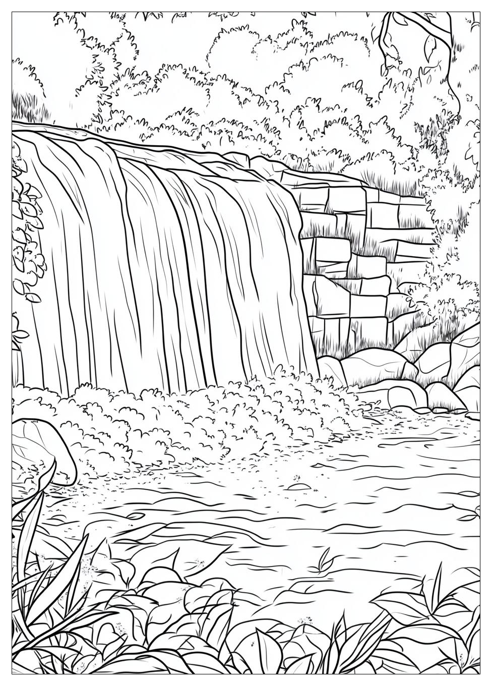 Waterfall Coloring Pages-19
