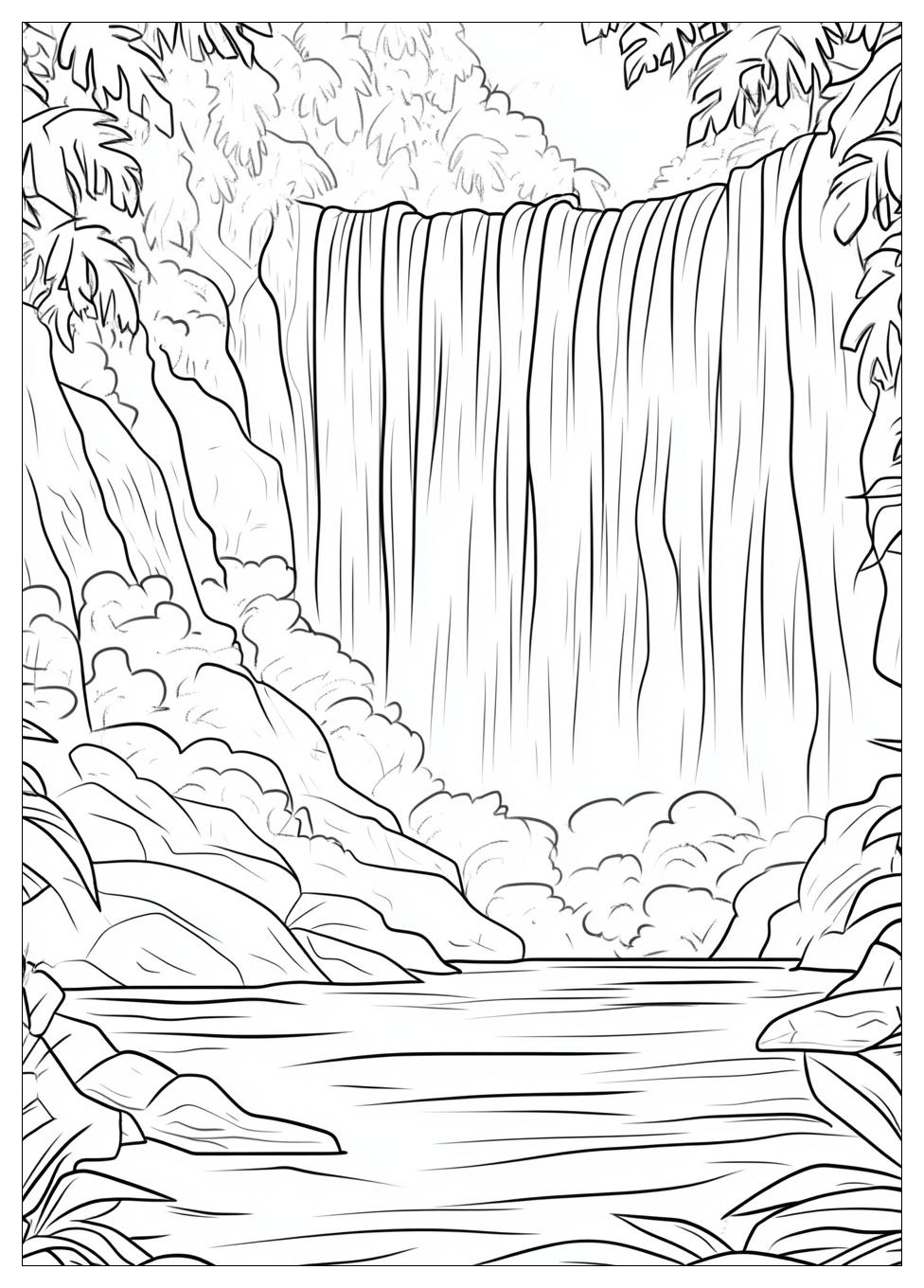 Waterfall Coloring Pages-4