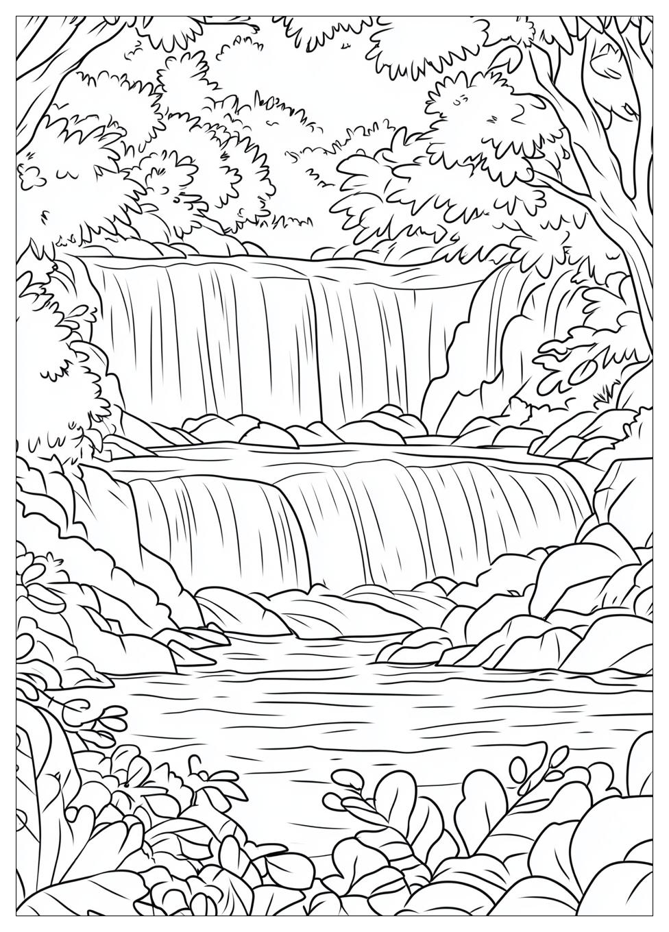 Waterfall Coloring Pages-5