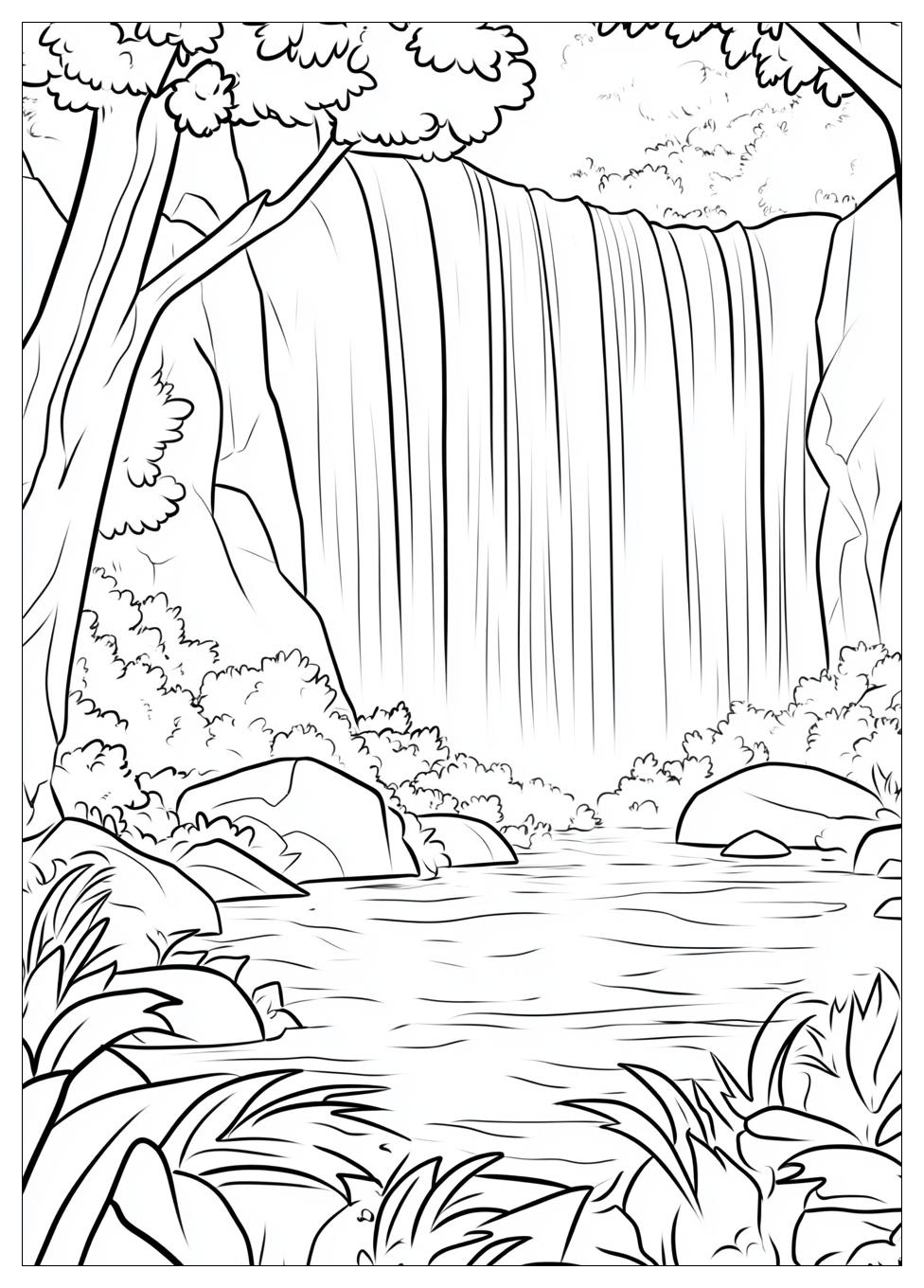 Waterfall Coloring Pages-6