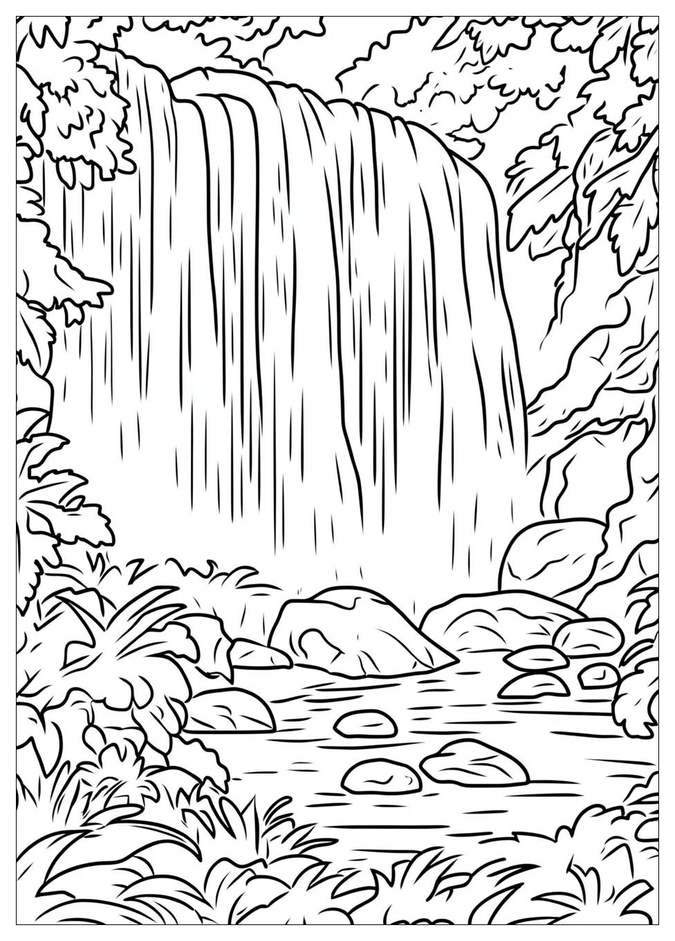 Waterfall Coloring Pages-7