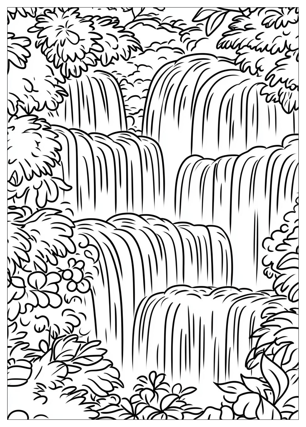 Waterfall Coloring Pages-8