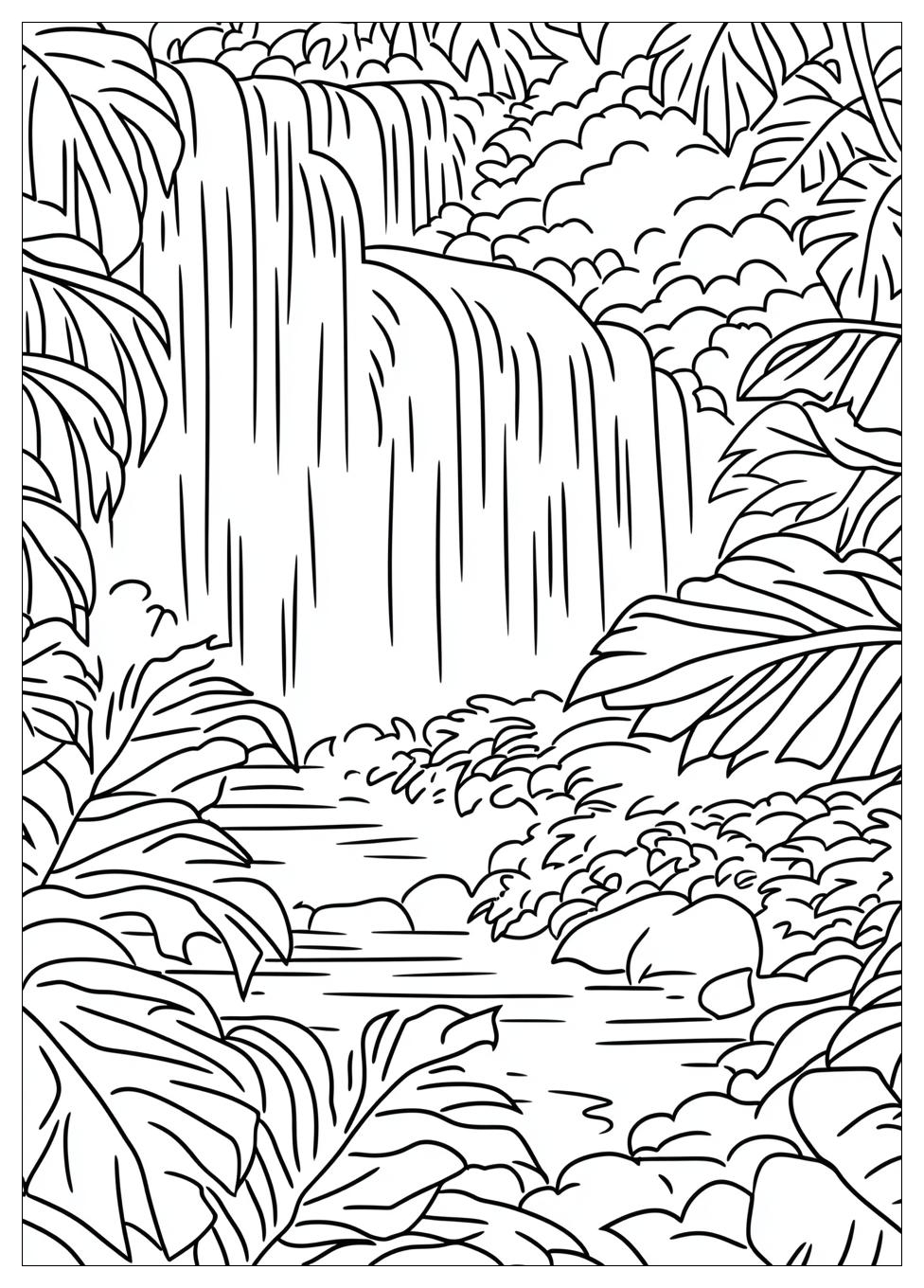 Waterfall Coloring Pages-9