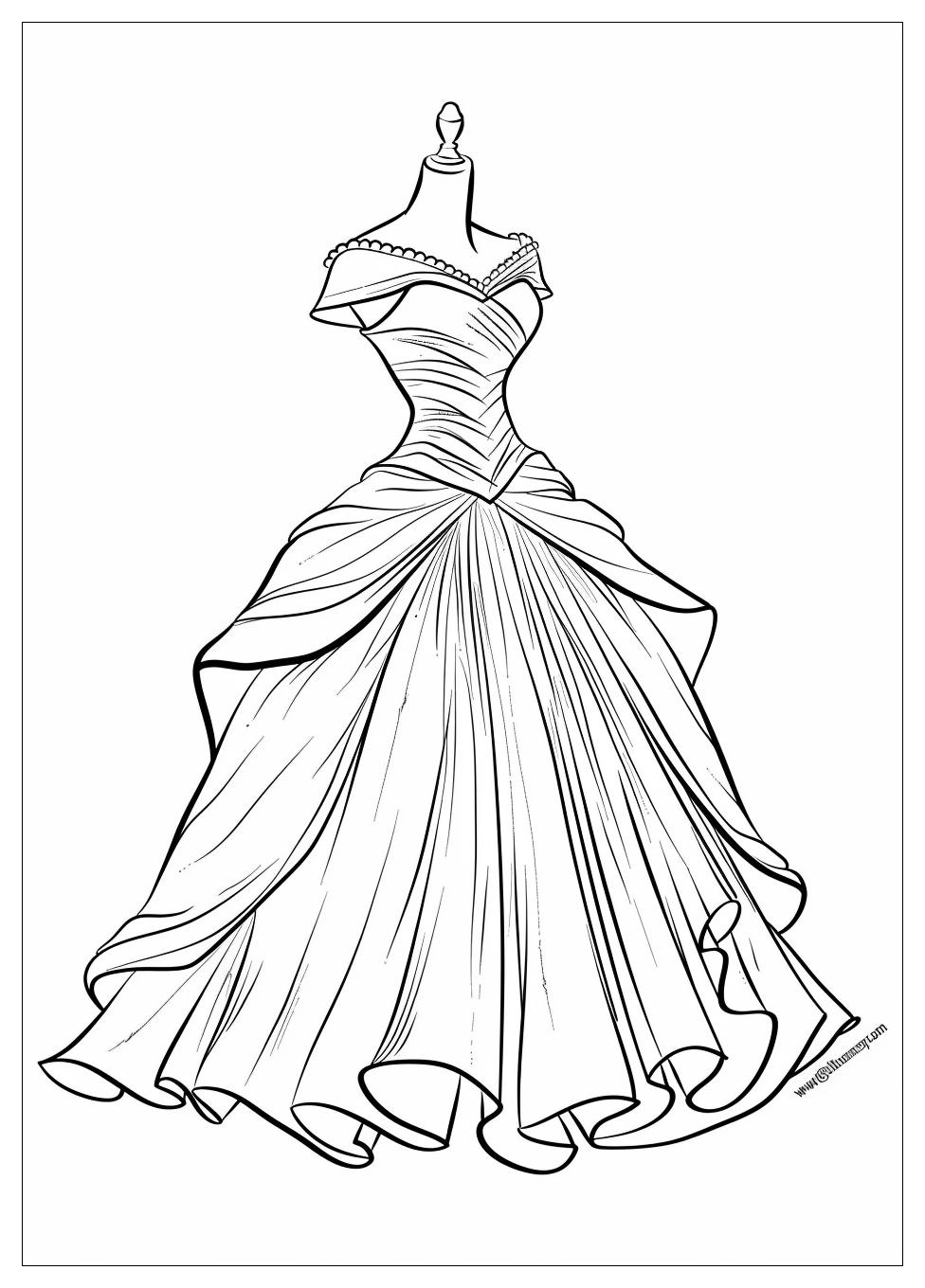 Wedding Dress Coloring Pages-1