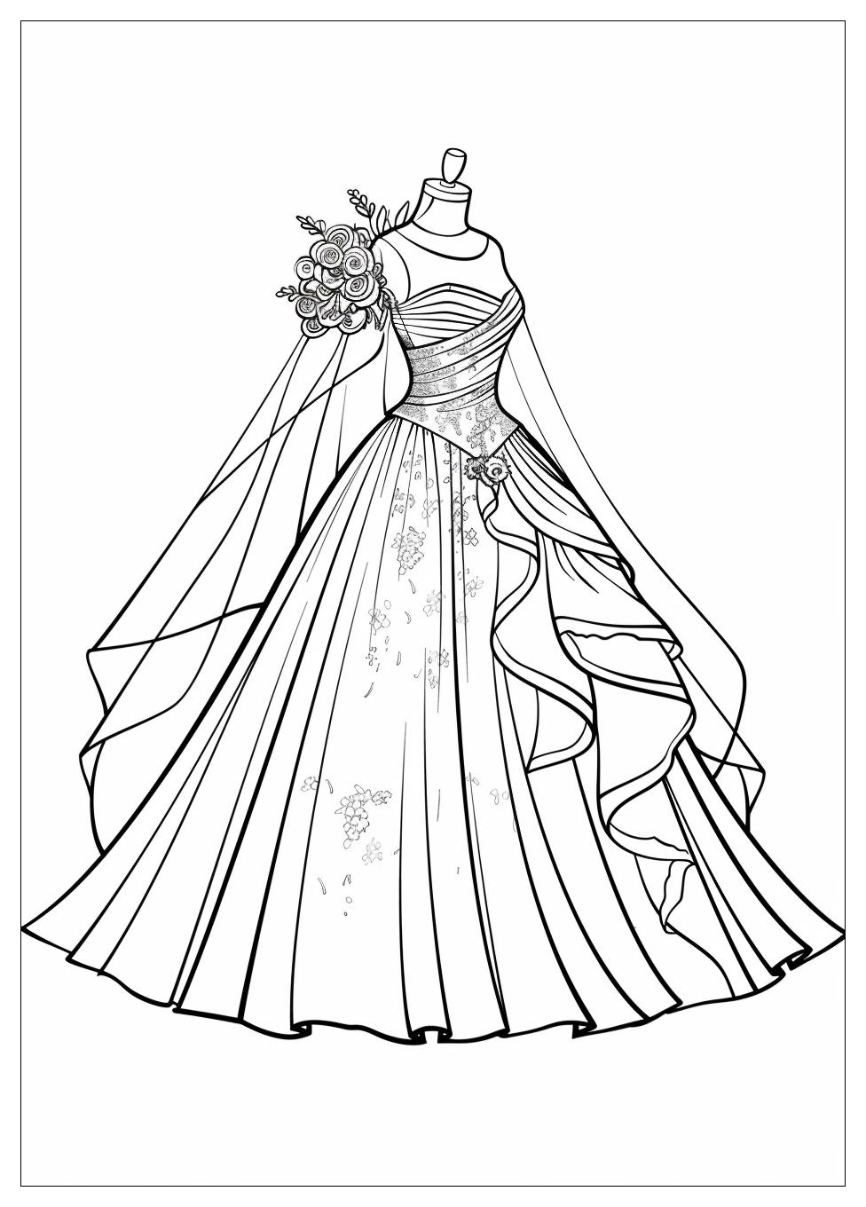 Wedding Dress Coloring Pages-10