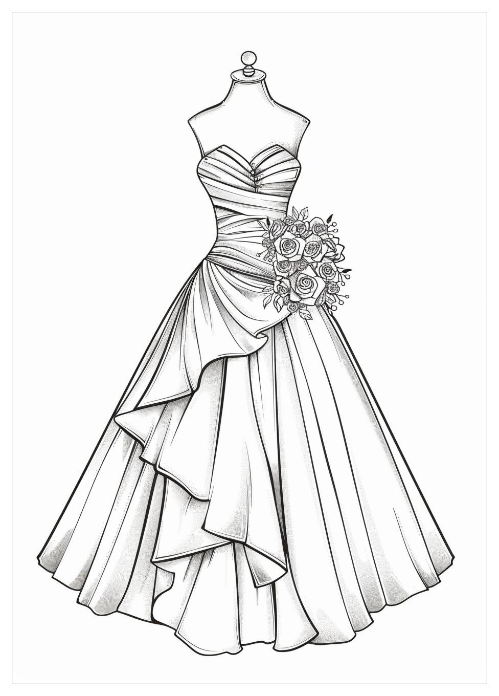 Wedding Dress Coloring Pages-6
