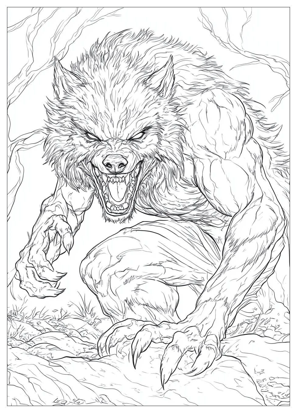 Werewolf Coloring Pages-17
