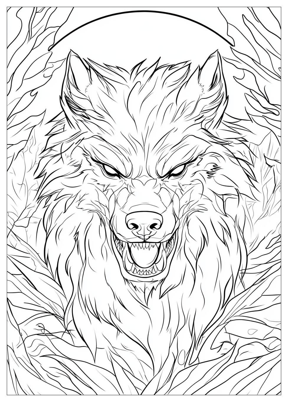 Werewolf Coloring Pages-19