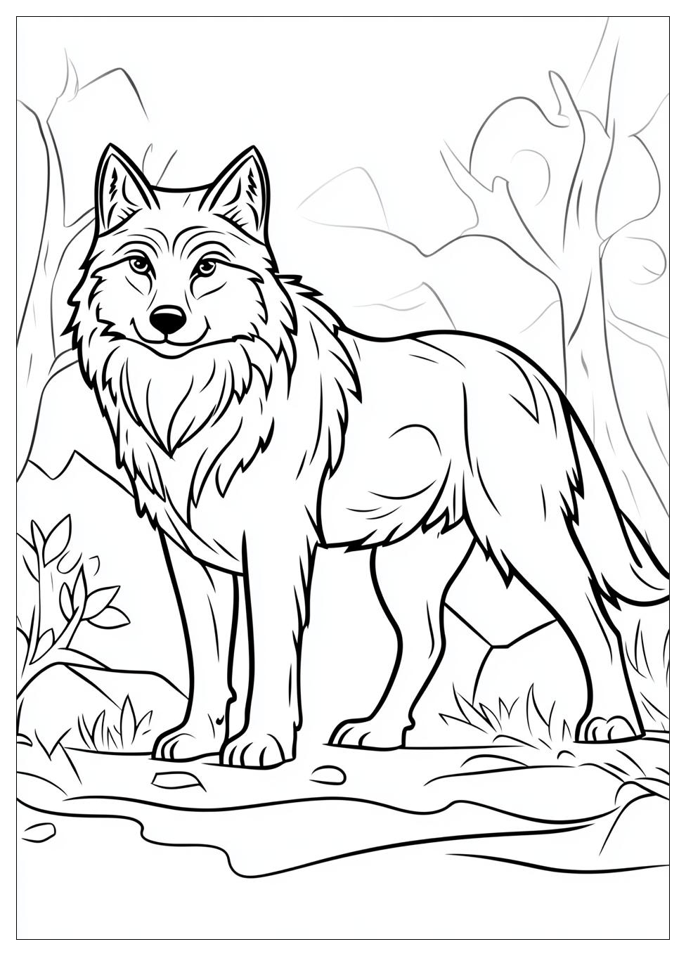 Wolf Coloring Pages-11