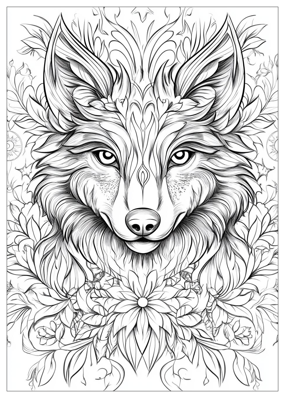 Wolf Coloring Pages-13