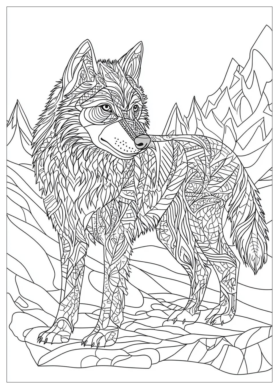 Wolf Coloring Pages-19