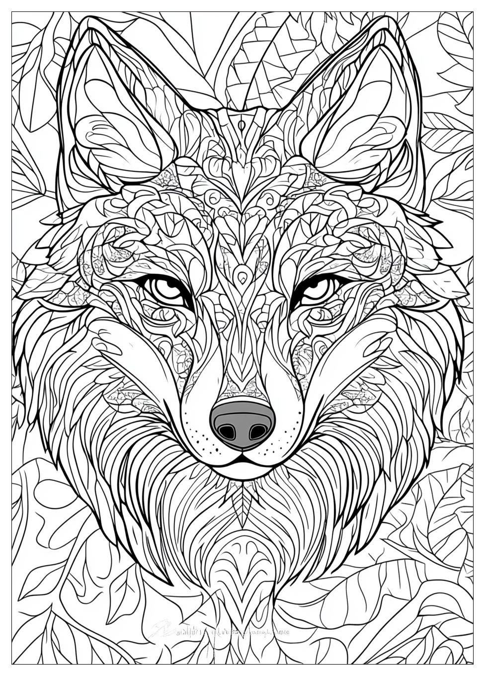 Wolf Coloring Pages-5