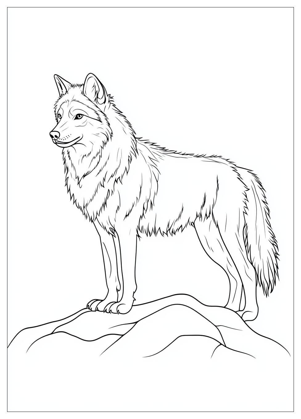 Wolf Coloring Pages-9