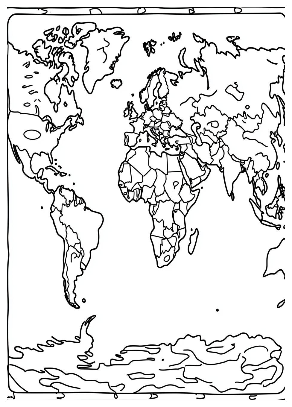 World Map Coloring Pages-11