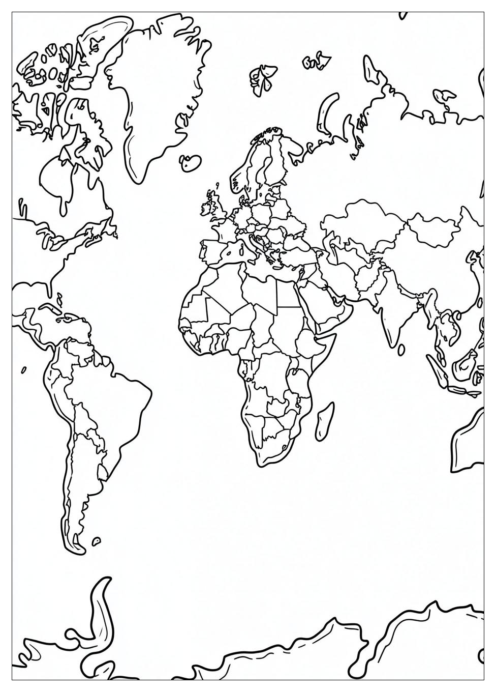 World Map Coloring Pages-12