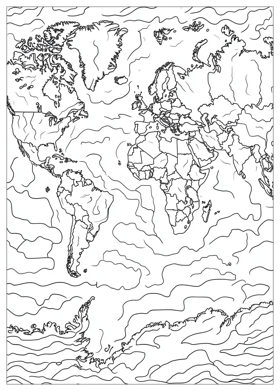 World Map Coloring Pages-13