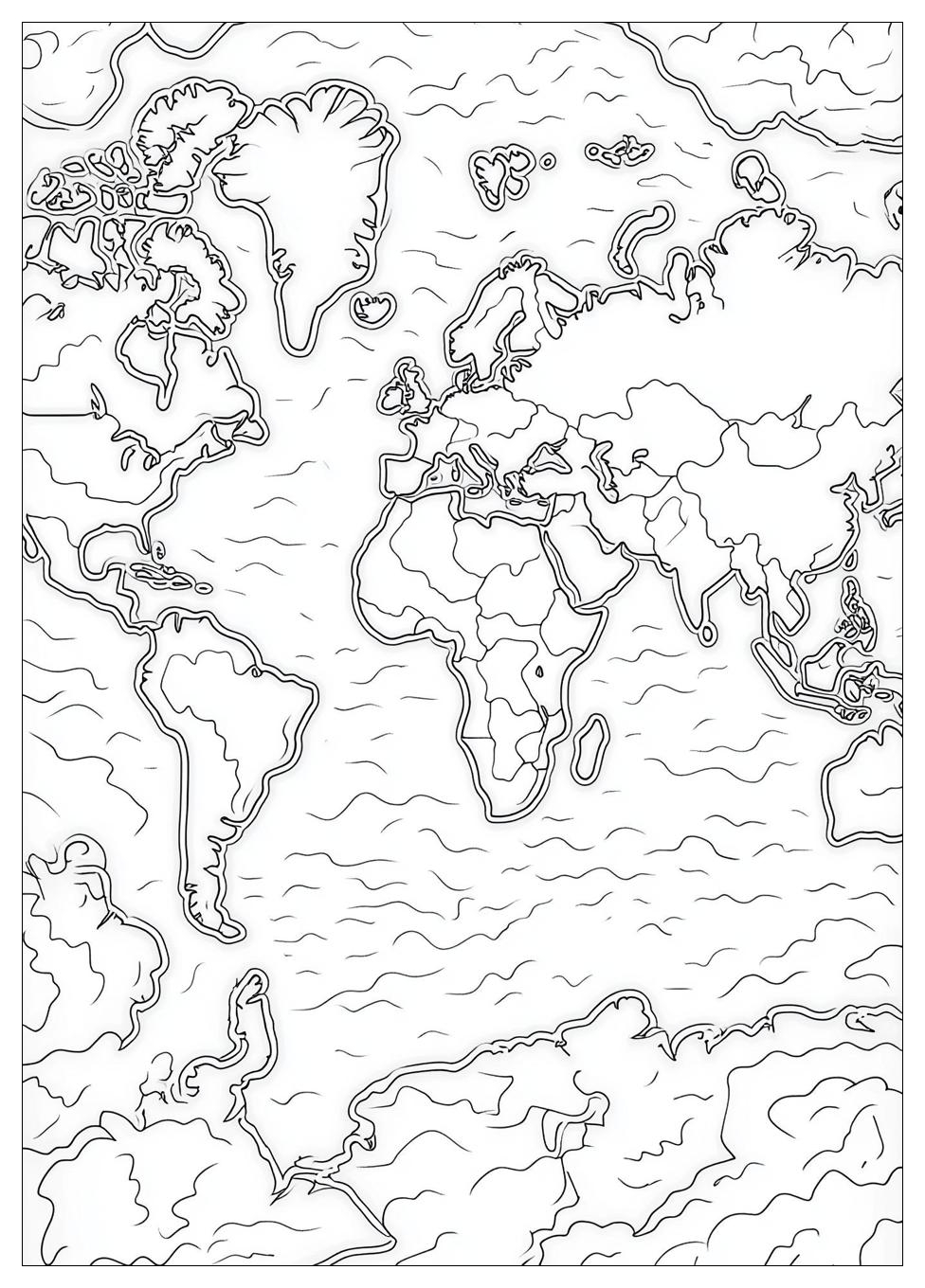 World Map Coloring Pages-14
