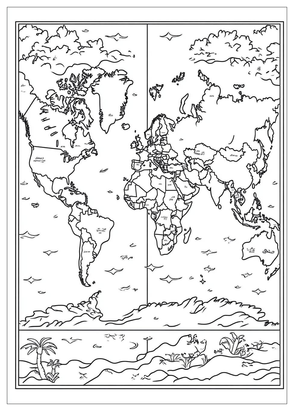 World Map Coloring Pages-15