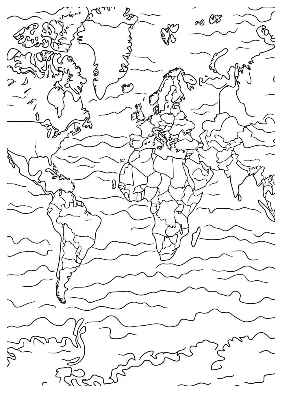 World Map Coloring Pages-17