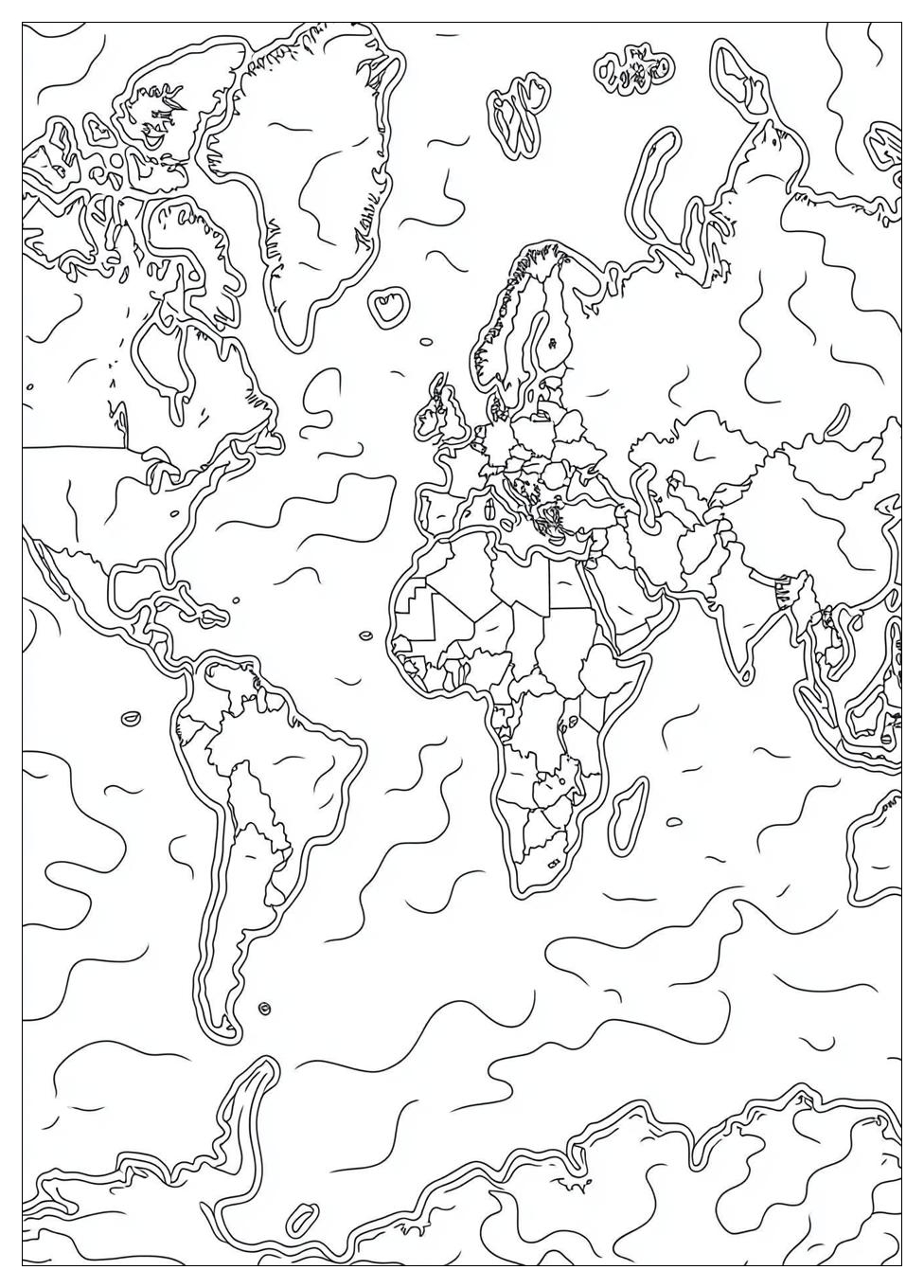 World Map Coloring Pages-19