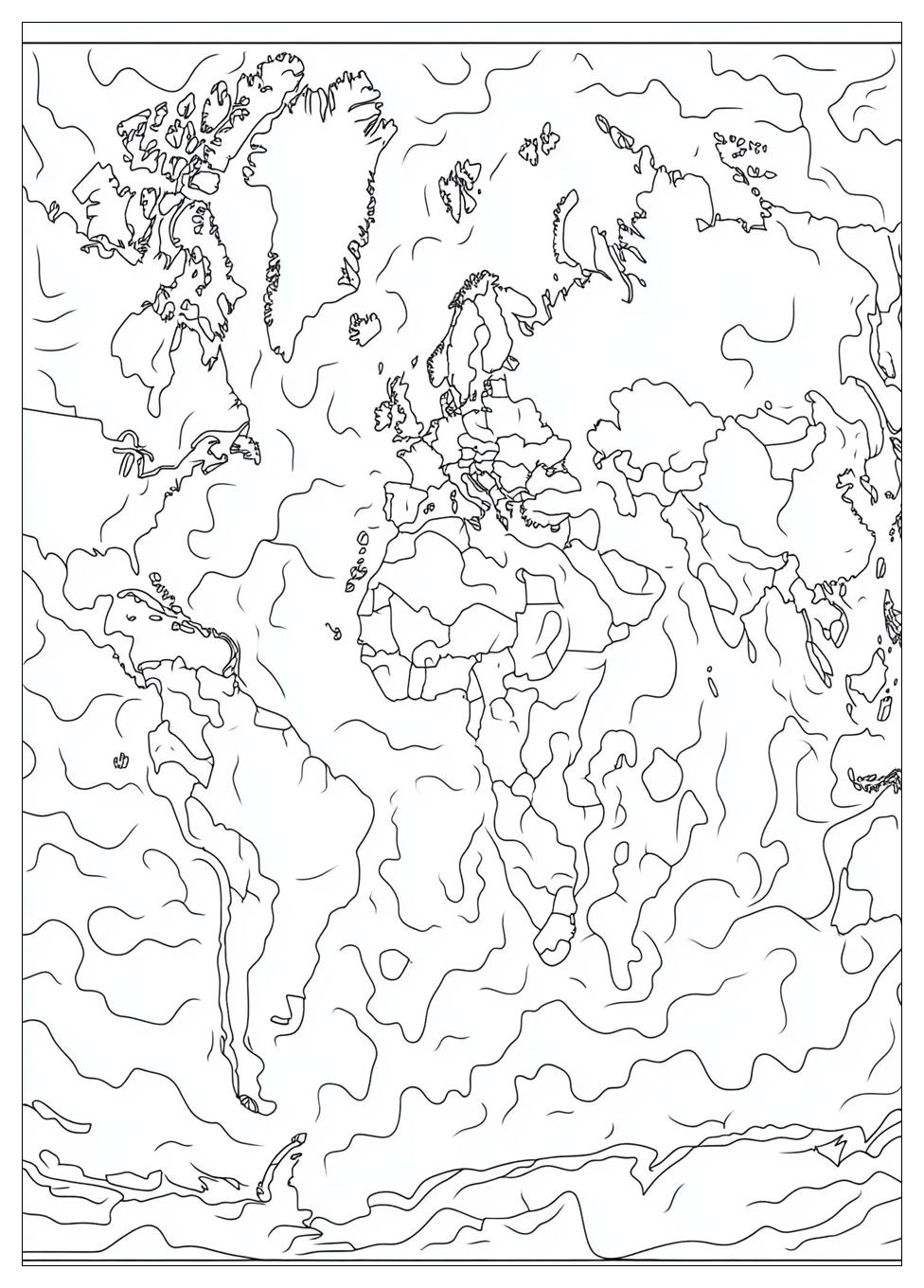 World Map Coloring Pages-2