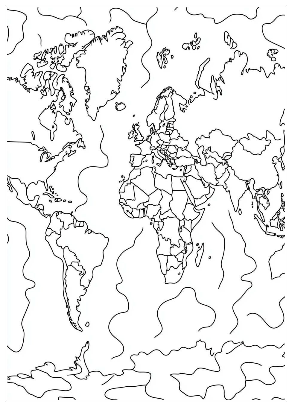 World Map Coloring Pages-5