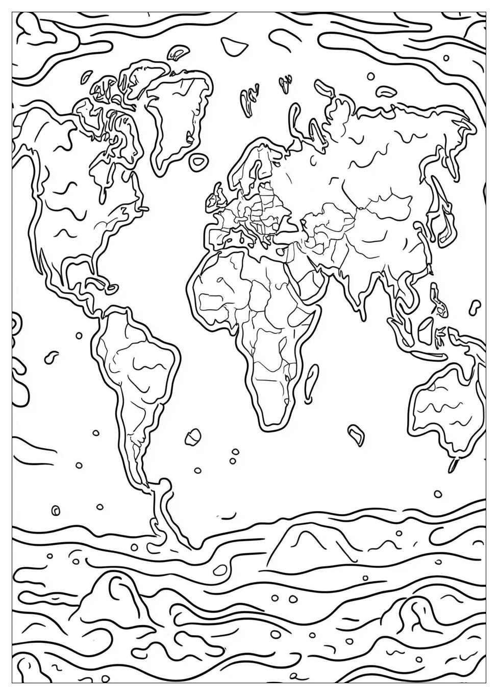 World Map Coloring Pages-6