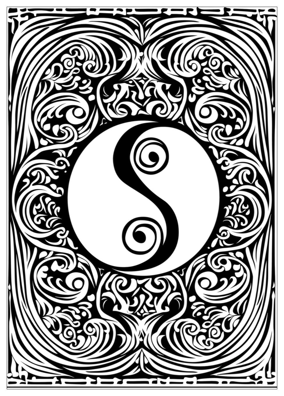 Yin Yang Coloring Pages-7