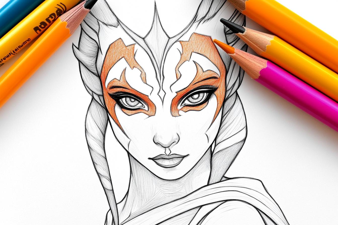 Ahsoka Coloring Pages Free Printable PDF Ahsoka Coloring Pages