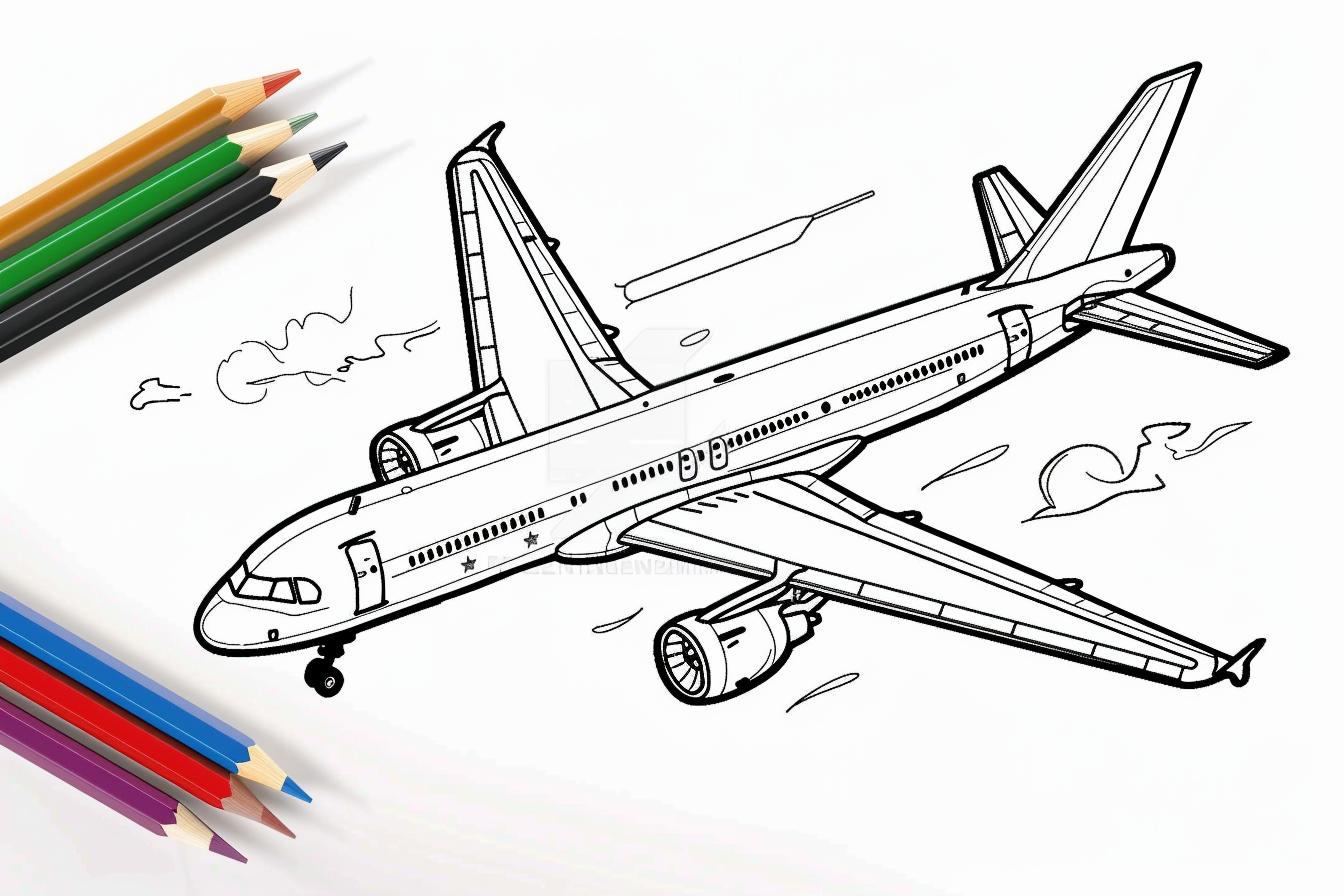 Airplane coloring pages Free Airplane coloring pages